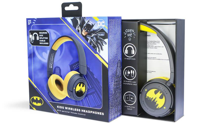 Sluchátka OTL Technologies Batman Gotham City Kids Wireless šedá