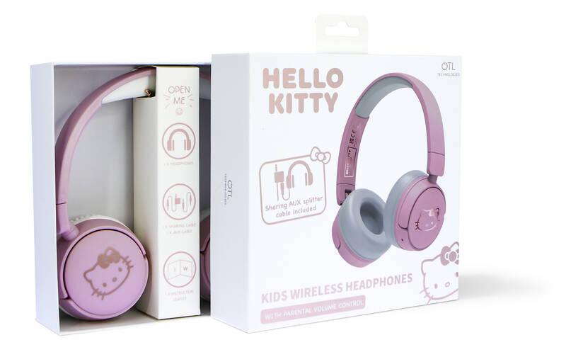 Sluchátka OTL Technologies Hello Kitty Kids Wireless růžová, Sluchátka, OTL, Technologies, Hello, Kitty, Kids, Wireless, růžová
