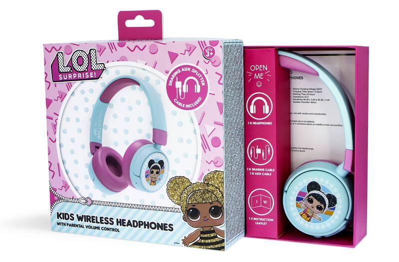 Sluchátka OTL Technologies L.O.L. Surprise! Kids Wireless tyrkysová