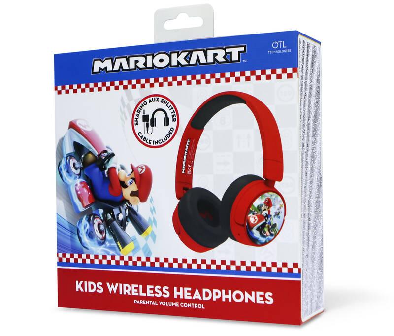 Sluchátka OTL Technologies Mario Kart Kids Wireless červená, Sluchátka, OTL, Technologies, Mario, Kart, Kids, Wireless, červená