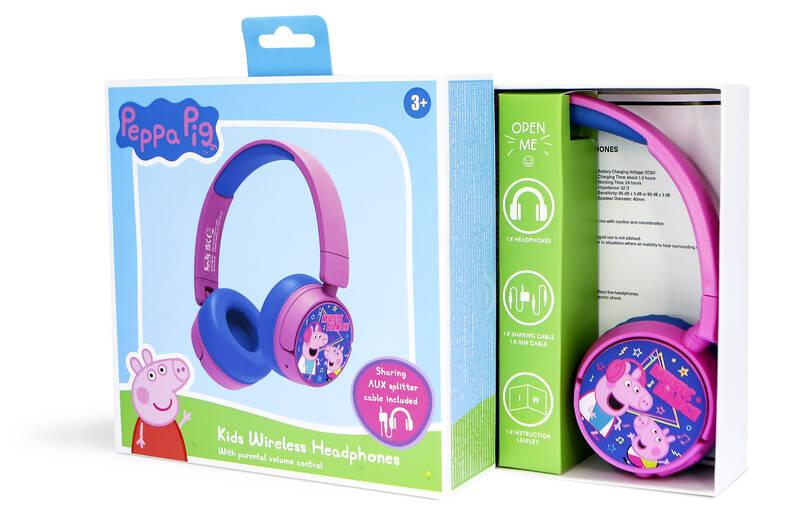 Sluchátka OTL Technologies Peppa Pig Dance and Music Kids Wireless růžová