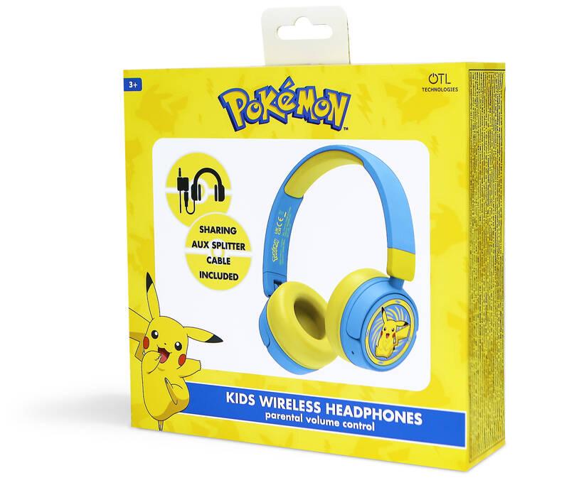 Sluchátka OTL Technologies Pikachu Kids Wireless modrá