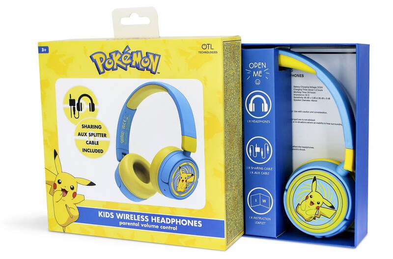 Sluchátka OTL Technologies Pikachu Kids Wireless modrá