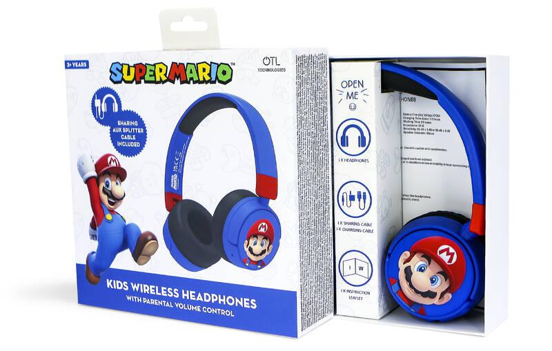Sluchátka OTL Technologies Super Mario Kids Wireless modrá