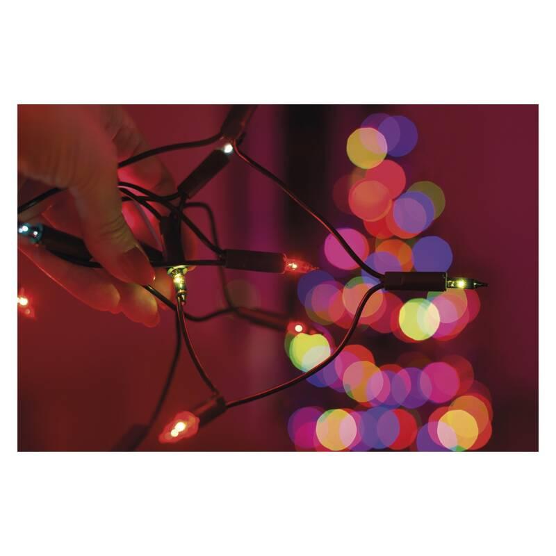 Vánoční osvětlení EMOS 180 LED řetěz - 26,85 m, tradiční, venkovní i vnitřní, multicolor
