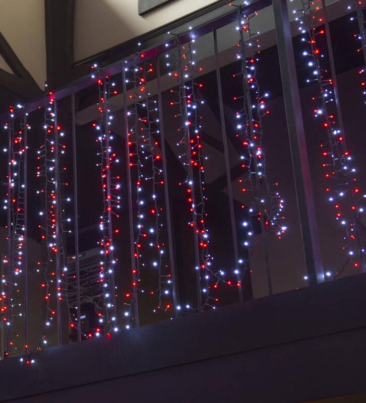 Vánoční osvětlení RETLUX RXL 323, 600 LED, řetěz , 11 5 m, červená a studená bílá