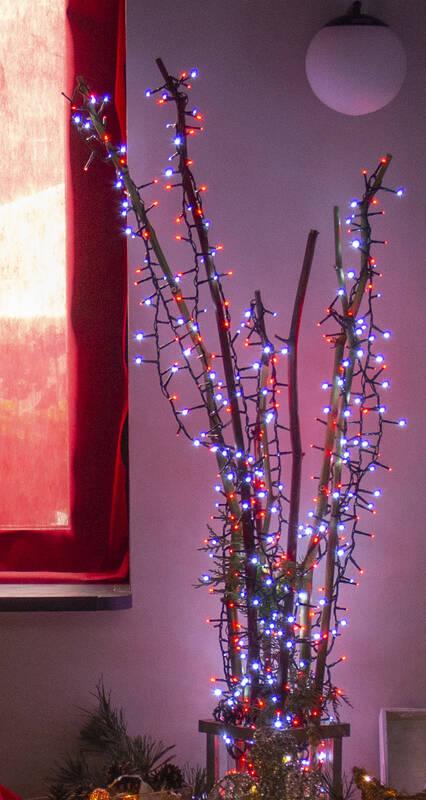 Vánoční osvětlení RETLUX RXL 323, 600 LED, řetěz , 11 5 m, červená a studená bílá