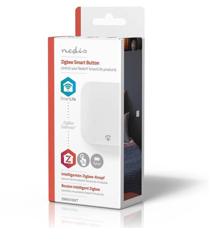 Vypínač Nedis SmartLife, Zigbee 3.0, jednoduchý bílý