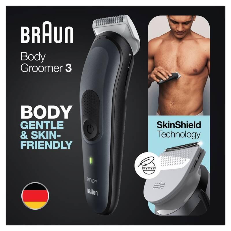 Zastřihovač tělový Braun BG 3350 Dark Grey, Zastřihovač, tělový, Braun, BG, 3350, Dark, Grey