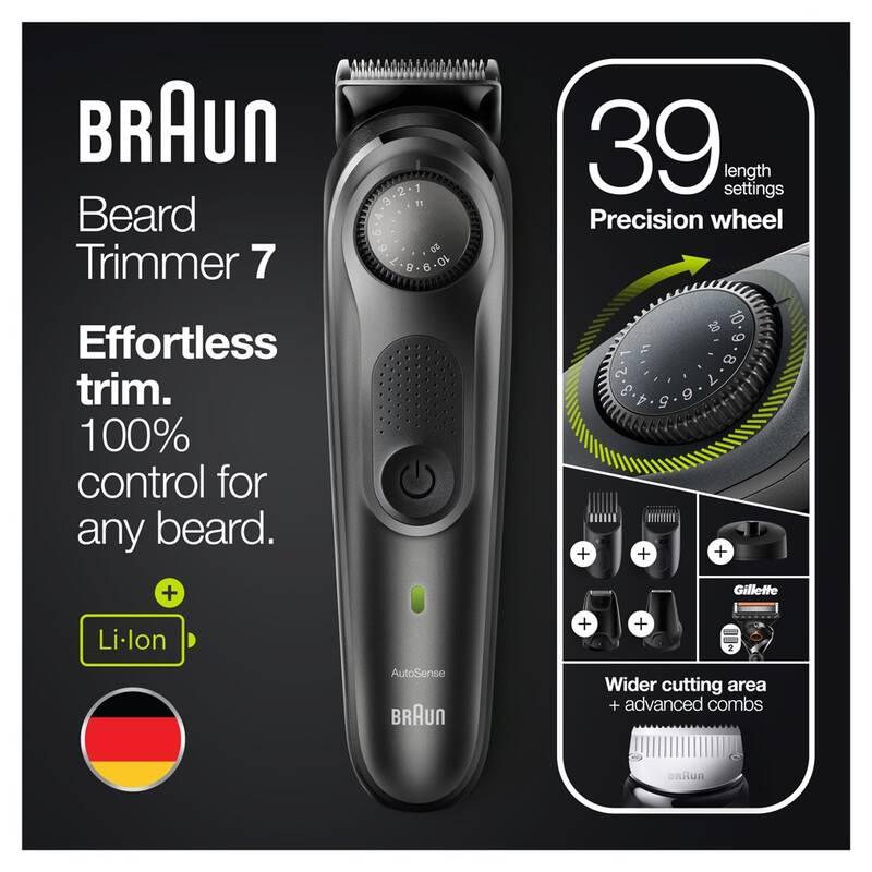 Zastřihovač vousů Braun BT 7340 Metallic Grey