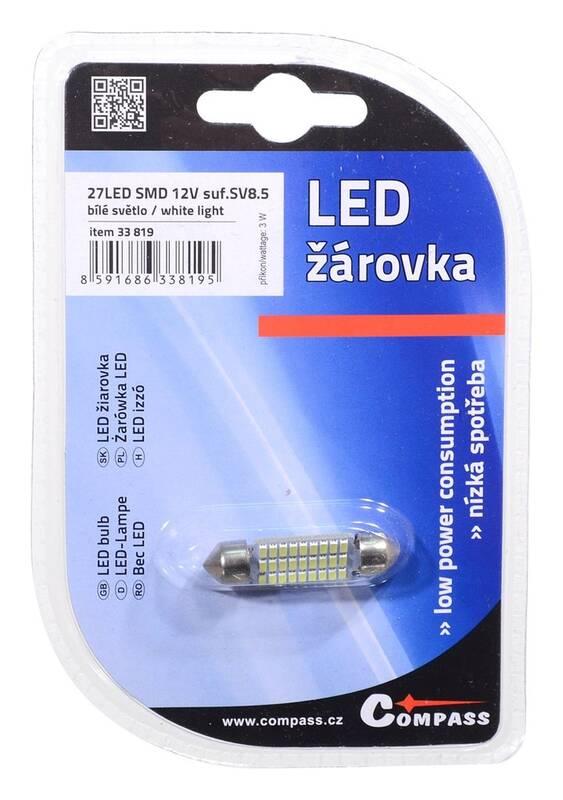 Autožárovka Compass 33819 27 SMD LED 12V suf. SV8.5