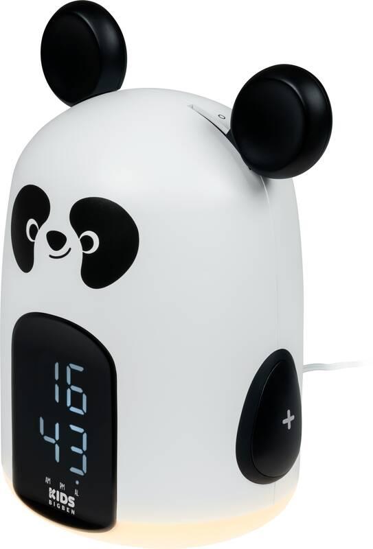 Budík Bigben RKIDSPANDA černý bílý