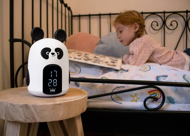 Budík Bigben RKIDSPANDA černý bílý