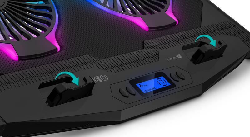 Chladící podložka pro NTB Connect IT NEO RGB do 17" černá