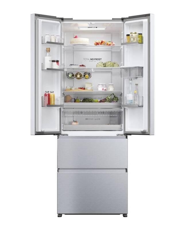 Chladnička s mrazničkou Haier HFR5720EWMG stříbrná