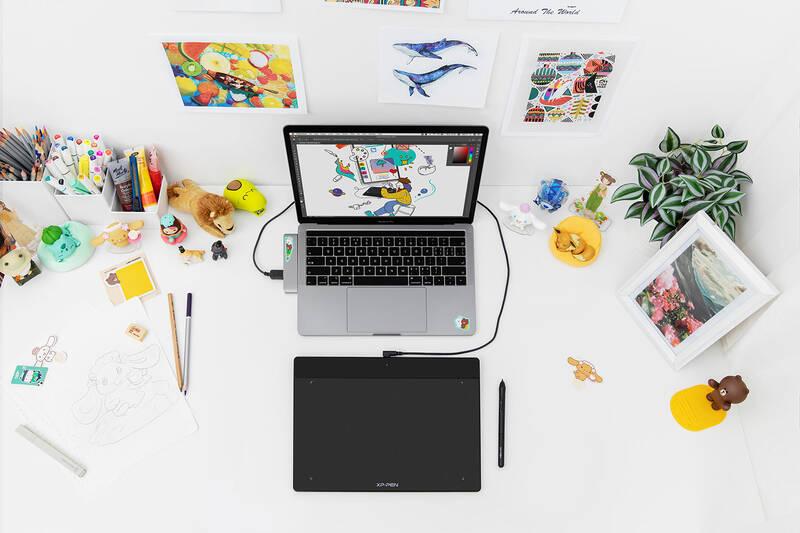 Grafický tablet XPPen Deco Fun L černý