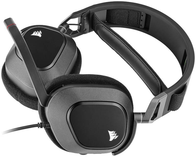 Headset Corsair HS80 RGB USB černý, Headset, Corsair, HS80, RGB, USB, černý