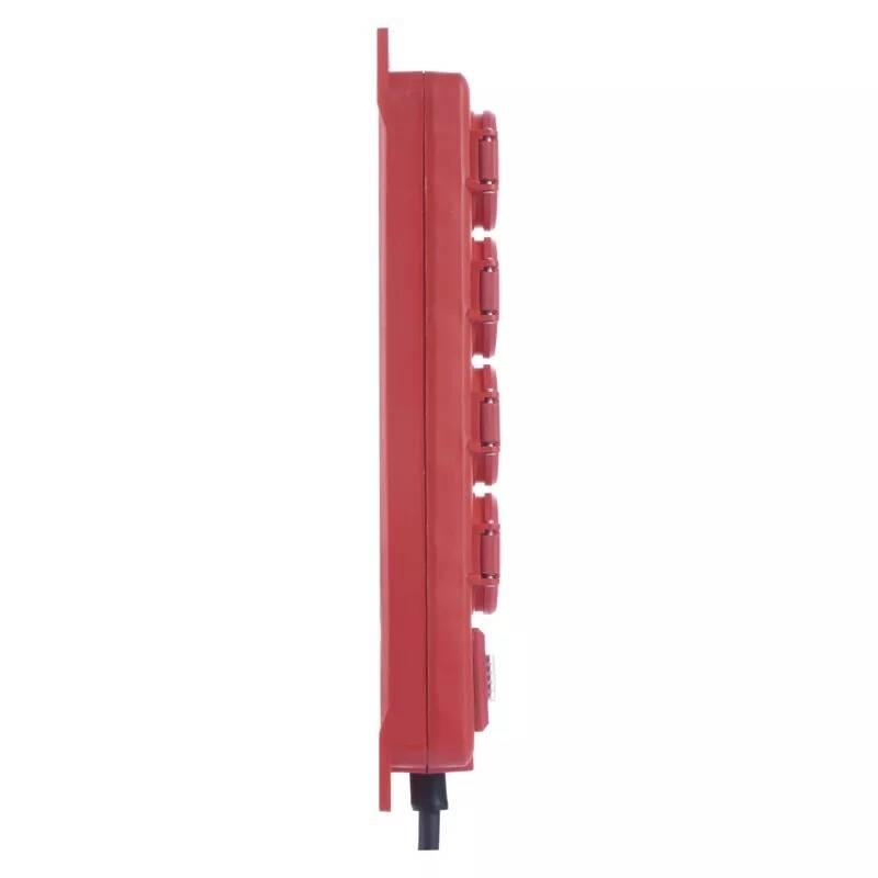 Kabel prodlužovací EMOS 4x zásuvka, vypínač, guma-neopren, 3m černá červená, Kabel, prodlužovací, EMOS, 4x, zásuvka, vypínač, guma-neopren, 3m, černá, červená