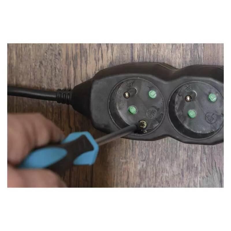 Kabel prodlužovací EMOS 5x zásuvka, vypínač, 3m černá