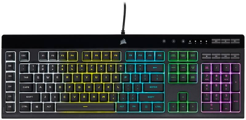 Klávesnice Corsair K55 RGB PRO, 5Z RGB, Rubber Dome černá