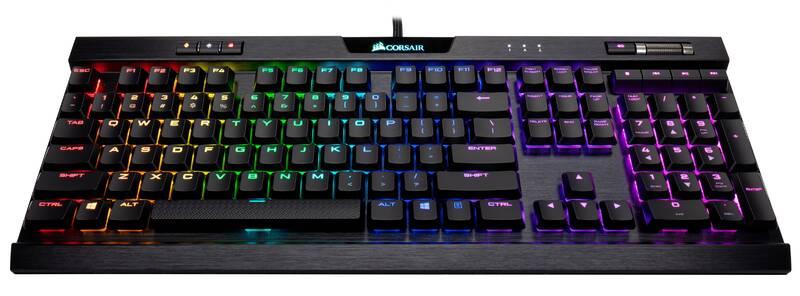 Klávesnice Corsair K70 RGB MK.2 Low Profile RAPIDFIRE, Cherry MX LP Speed černá