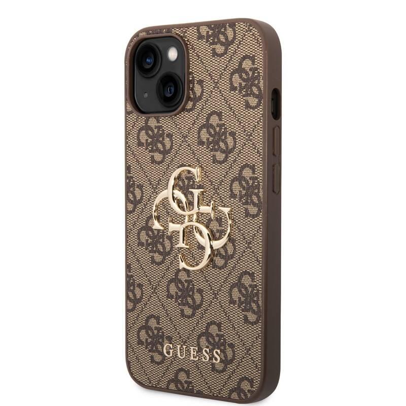 Kryt na mobil Guess 4G Metal Logo na Apple iPhone 14 Plus hnědý