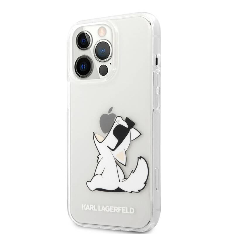 Kryt na mobil Karl Lagerfeld Choupette Eat na Apple iPhone 14 Pro Max průhledný