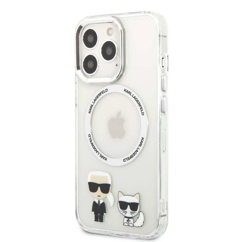Kryt na mobil Karl Lagerfeld MagSafe Karl and Choupette na Apple iPhone 13 Pro Max průhledný