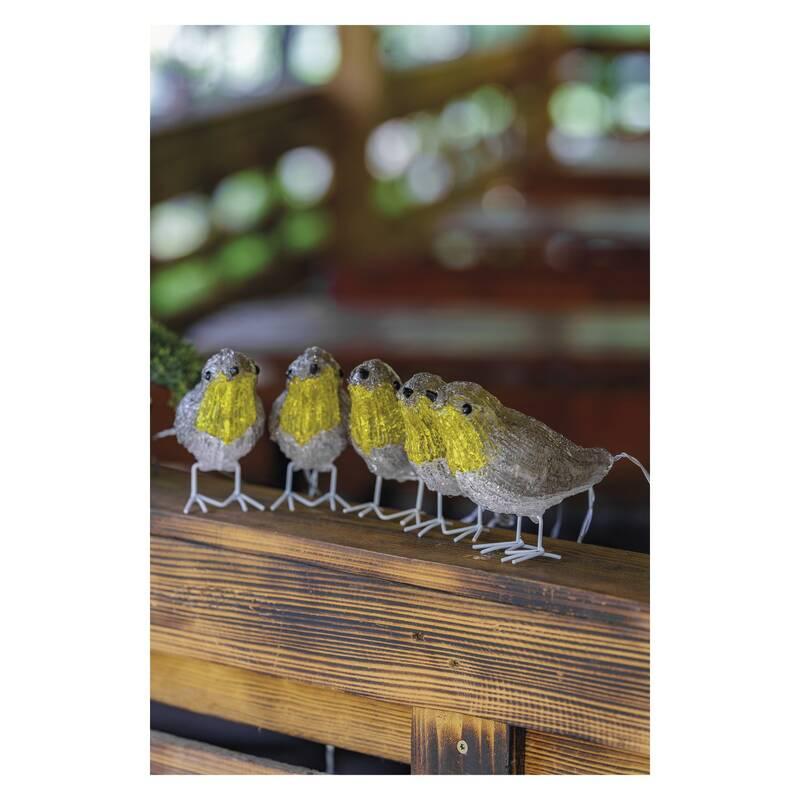 LED dekorace EMOS 30 LED ptáčci, 11 cm, venkovní i vnitřní, studená bílá