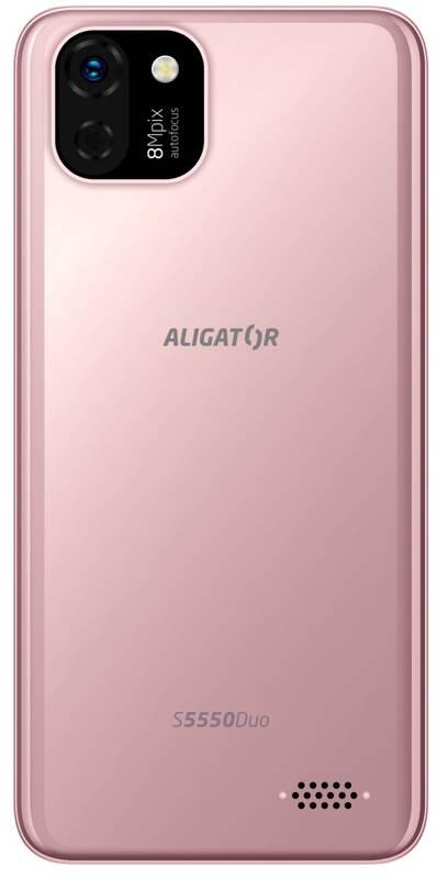 Mobilní telefon Aligator S5550 Duo růžový, Mobilní, telefon, Aligator, S5550, Duo, růžový