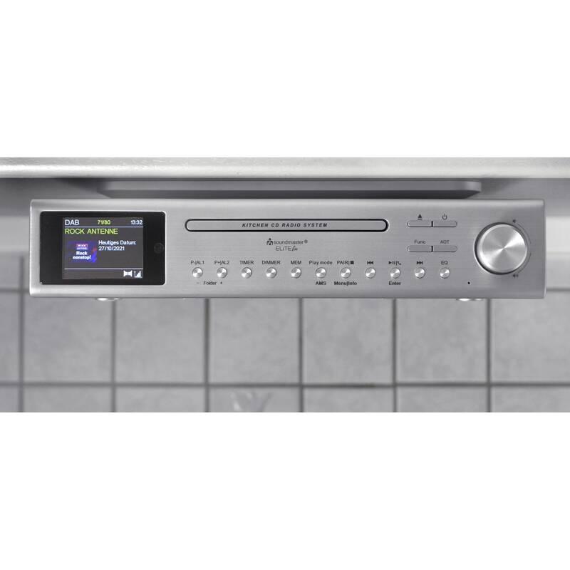 Radiopřijímač DAB CD Soundmaster UR2180SI stříbrný, Radiopřijímač, DAB, CD, Soundmaster, UR2180SI, stříbrný