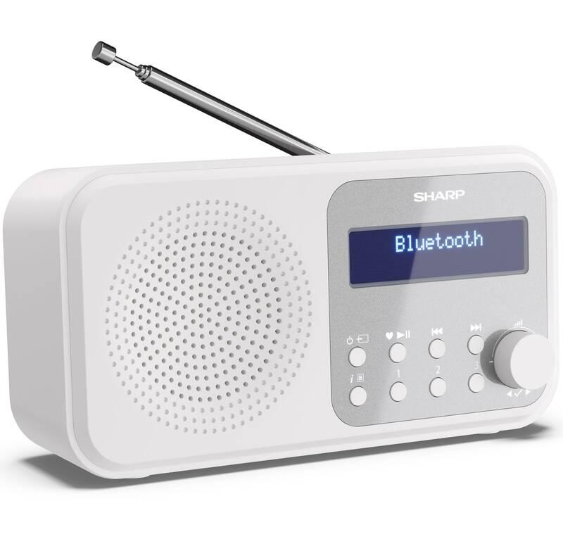 Radiopřijímač s DAB Sharp DR-P420 bílý