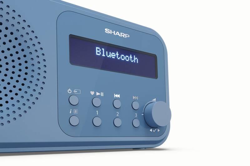 Radiopřijímač s DAB Sharp DR-P420 modrý