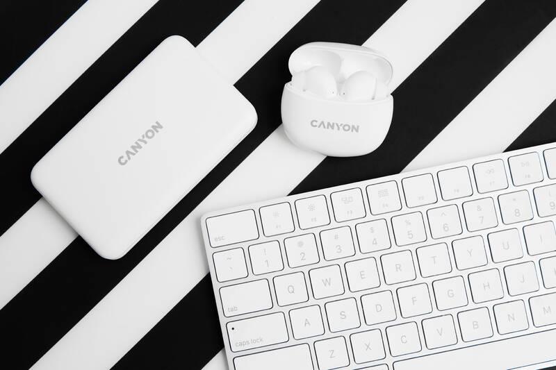 Sluchátka Canyon TWS-5 BT bílá