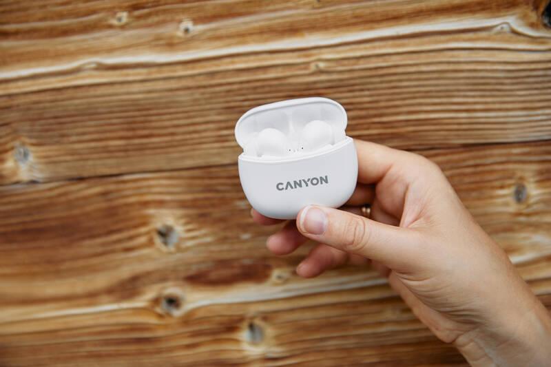 Sluchátka Canyon TWS-5 BT bílá