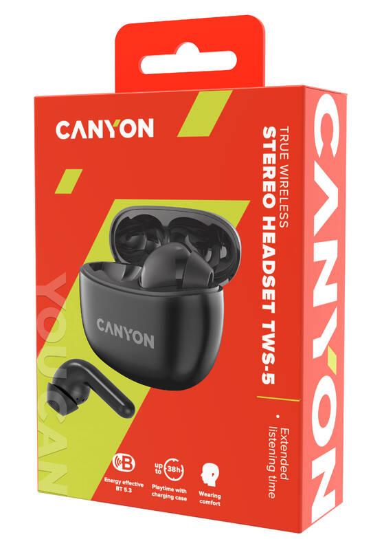 Sluchátka Canyon TWS-5 BT černá