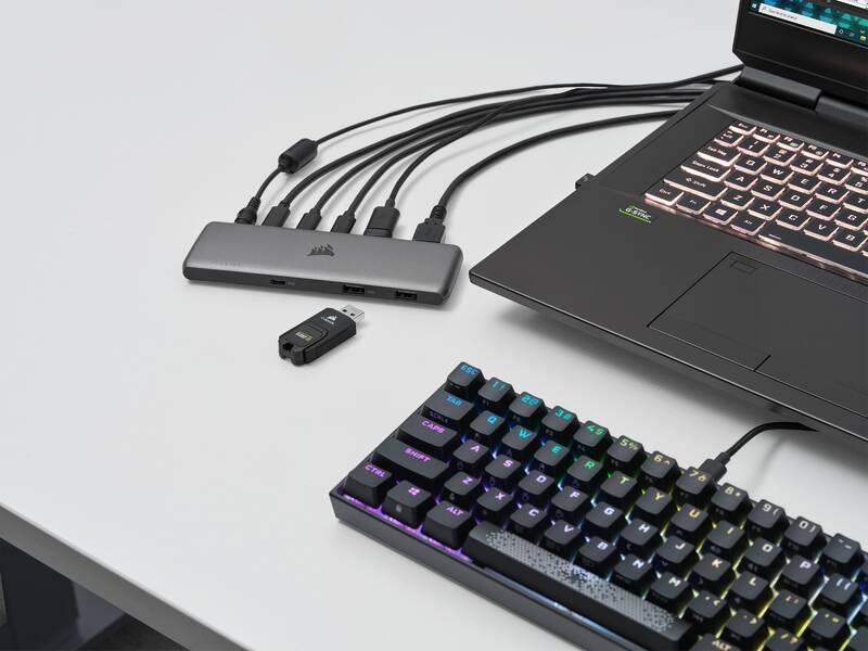 USB Hub Corsair USB-C 7-Port šedý