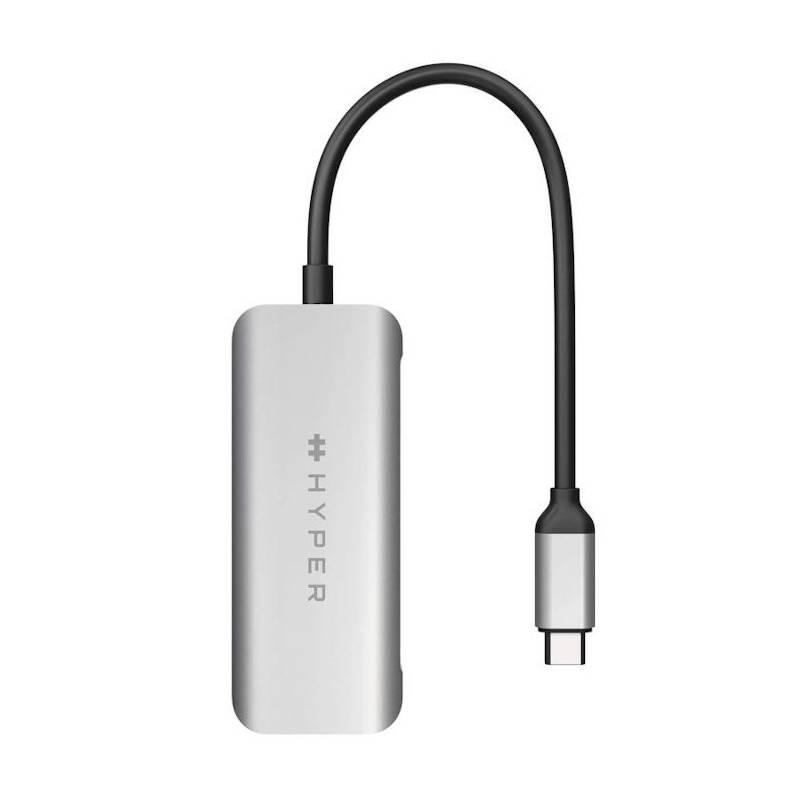 USB Hub HyperDrive 4v1 USB-C stříbrný, USB, Hub, HyperDrive, 4v1, USB-C, stříbrný