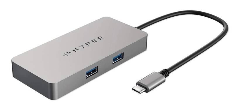 USB Hub HyperDrive 5v1 USB-C Hub stříbrný