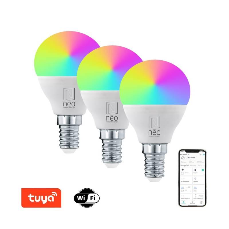 Chytrá žárovka IMMAX NEO LITE SMART LED E14 6W RGB CCT barevná a bílá, stmívatelná, Wi-Fi, P45, TUYA, 3ks, Chytrá, žárovka, IMMAX, NEO, LITE, SMART, LED, E14, 6W, RGB, CCT, barevná, a, bílá, stmívatelná, Wi-Fi, P45, TUYA, 3ks
