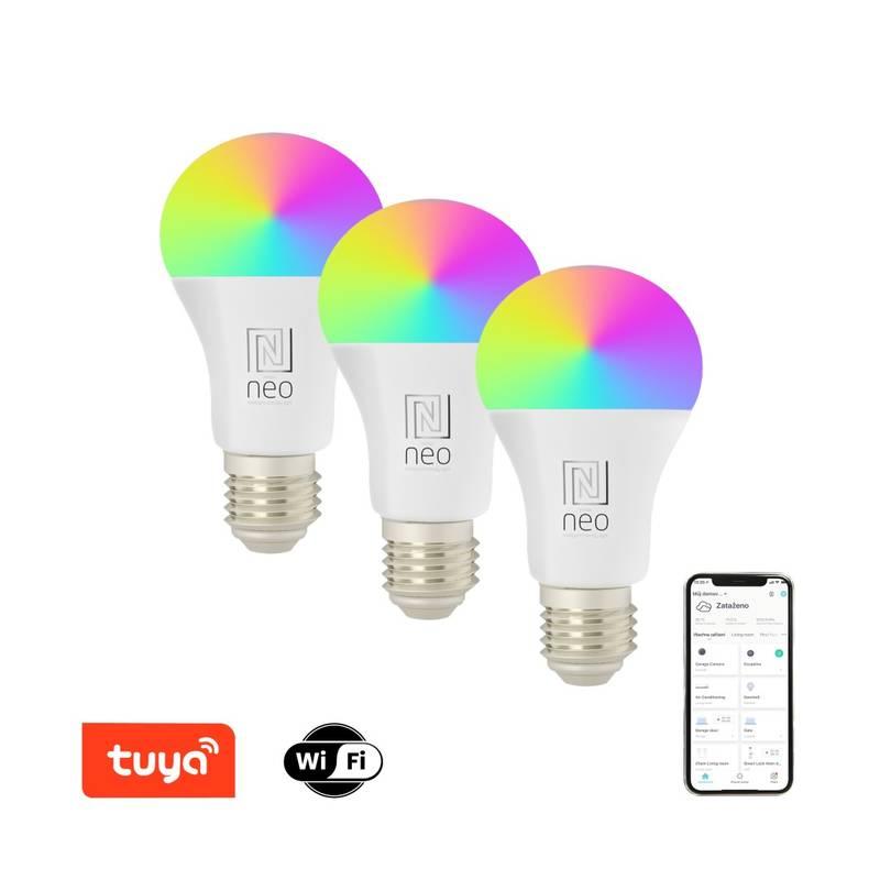 Chytrá žárovka IMMAX NEO LITE SMART LED E27 11W RGB CCT barevná a bílá, stmívatelná, Wi-Fi, TUYA, 3ks, Chytrá, žárovka, IMMAX, NEO, LITE, SMART, LED, E27, 11W, RGB, CCT, barevná, a, bílá, stmívatelná, Wi-Fi, TUYA, 3ks