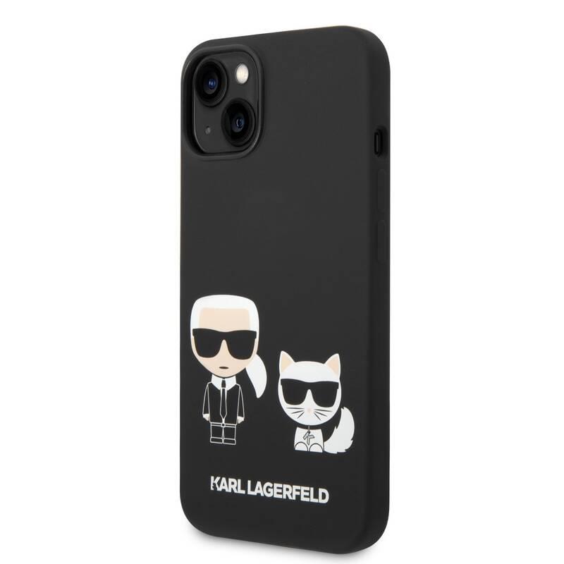 Kryt na mobil Karl Lagerfeld and Choupette Liquid Silicone na Apple iPhone 14 Plus černý, Kryt, na, mobil, Karl, Lagerfeld, Choupette, Liquid, Silicone, na, Apple, iPhone, 14, Plus, černý