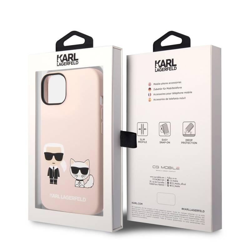 Kryt na mobil Karl Lagerfeld and Choupette Liquid Silicone na Apple iPhone 14 Plus růžový, Kryt, na, mobil, Karl, Lagerfeld, Choupette, Liquid, Silicone, na, Apple, iPhone, 14, Plus, růžový