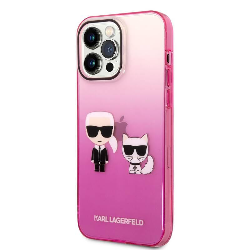 Kryt na mobil Karl Lagerfeld Gradient Karl and Choupette na Apple iPhone 14 Pro Max růžový, Kryt, na, mobil, Karl, Lagerfeld, Gradient, Karl, Choupette, na, Apple, iPhone, 14, Pro, Max, růžový