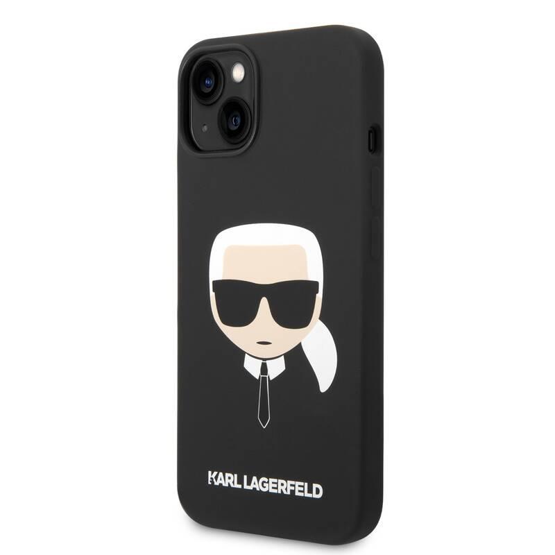 Kryt na mobil Karl Lagerfeld Liquid Silicone Karl Head na Apple iPhone 14 černý