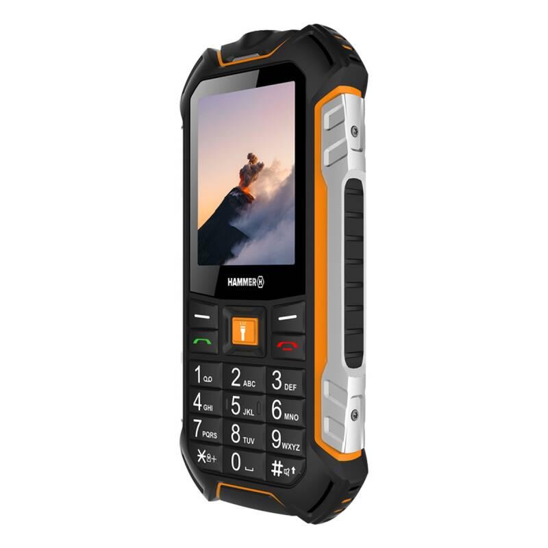 Mobilní telefon myPhone Hammer Boost černý oranžový
