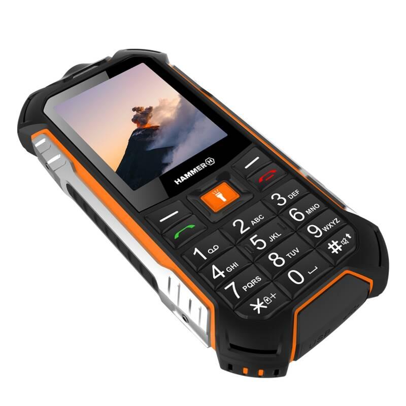 Mobilní telefon myPhone Hammer Boost černý oranžový