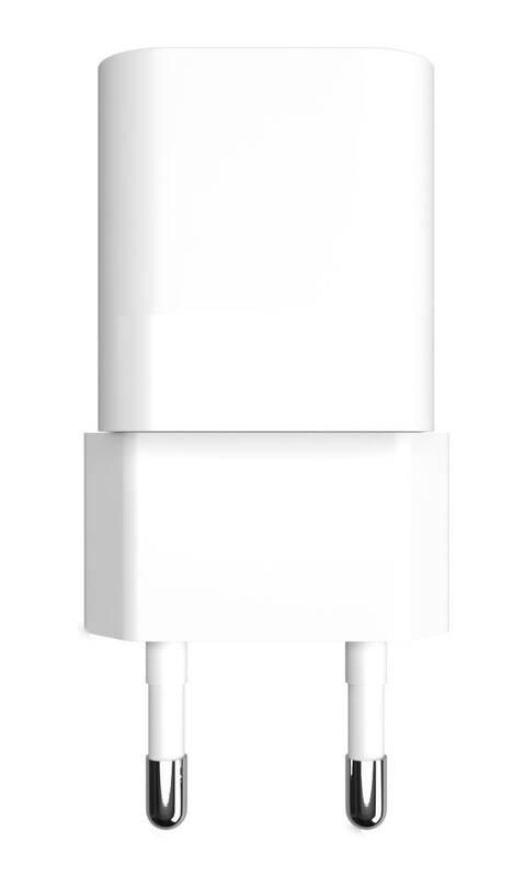 Nabíječka do sítě FIXED Mini s USB-C PD USB QC 3.0, 20W bílá