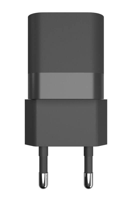 Nabíječka do sítě FIXED Mini s USB-C PD USB QC 3.0, 20W černá