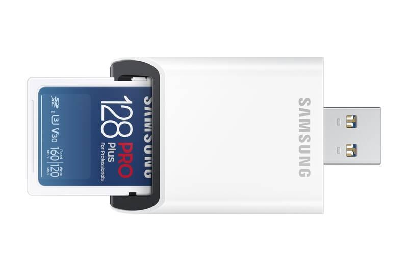 Paměťová karta Samsung PRO Plus SDXC 128 GB USB adaptér